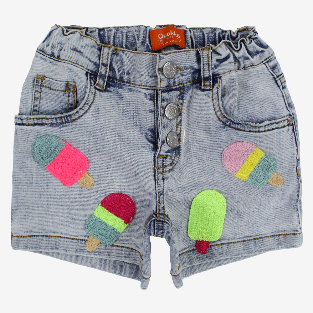 Girls Short Jeans –  Wash Ice Cream