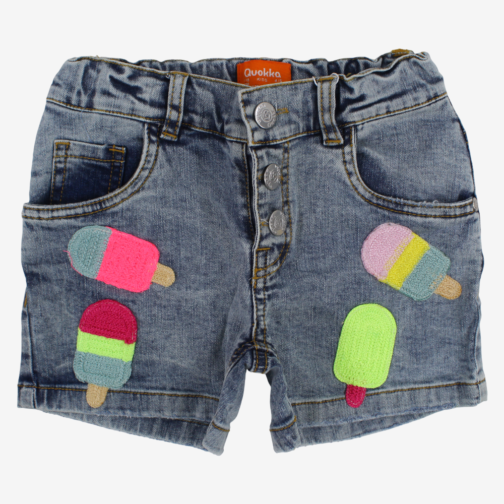 Girls Short Jeans –  Wash Ice Cream