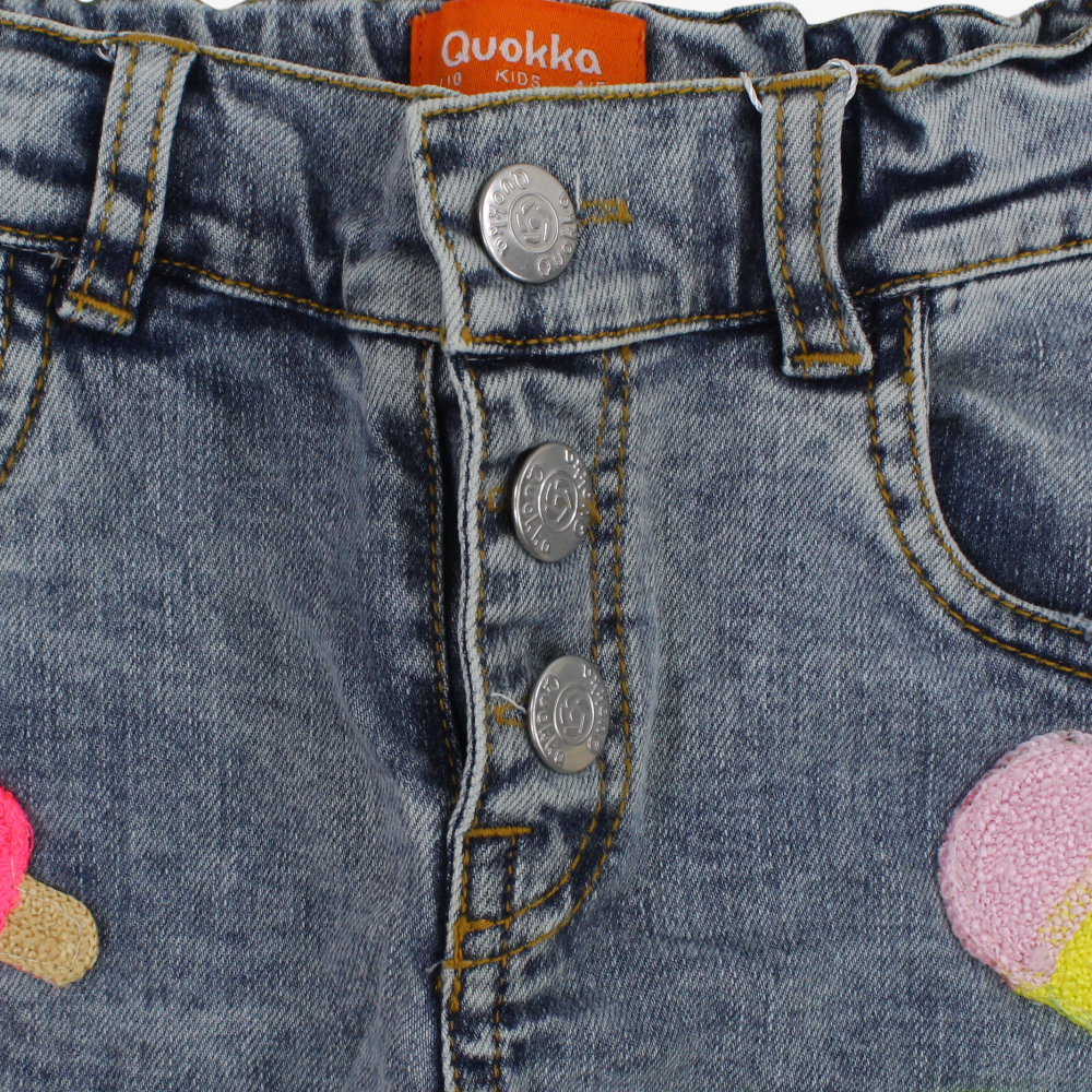 Girls Short Jeans –  Wash Ice Cream