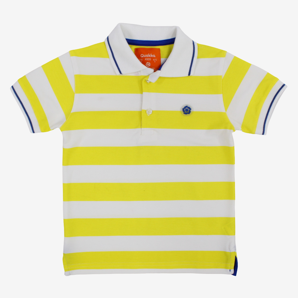 Boys Cotton Striped Polo Shirt