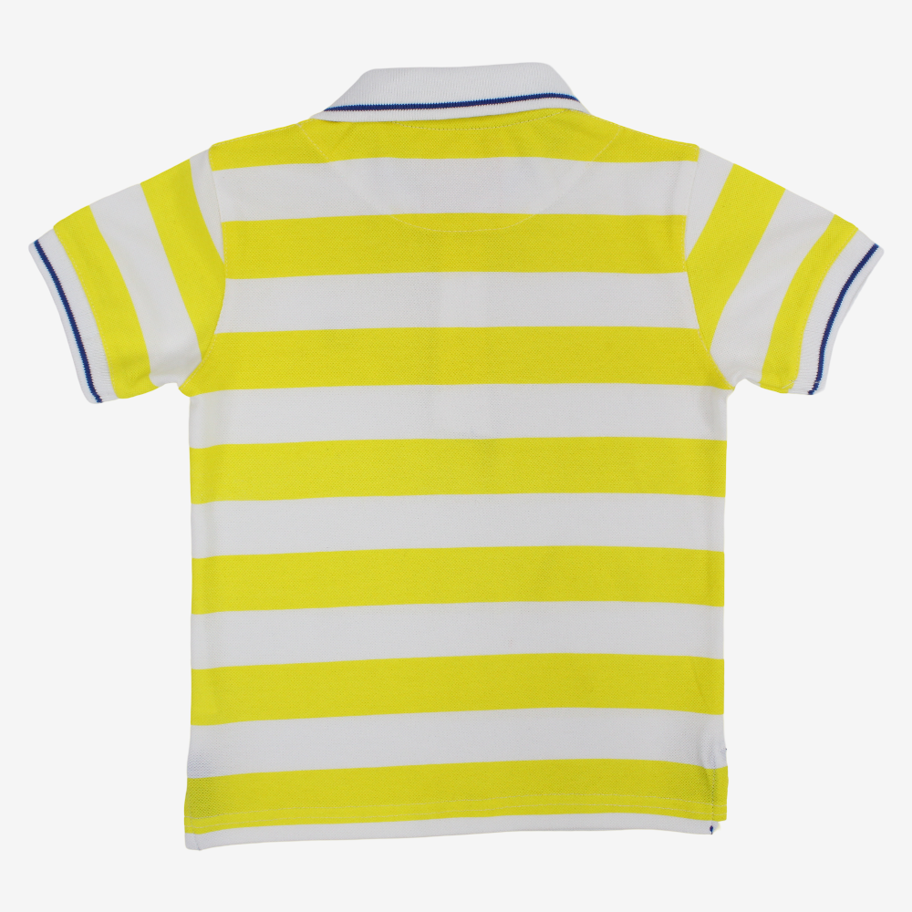 Boys Cotton Striped Polo Shirt