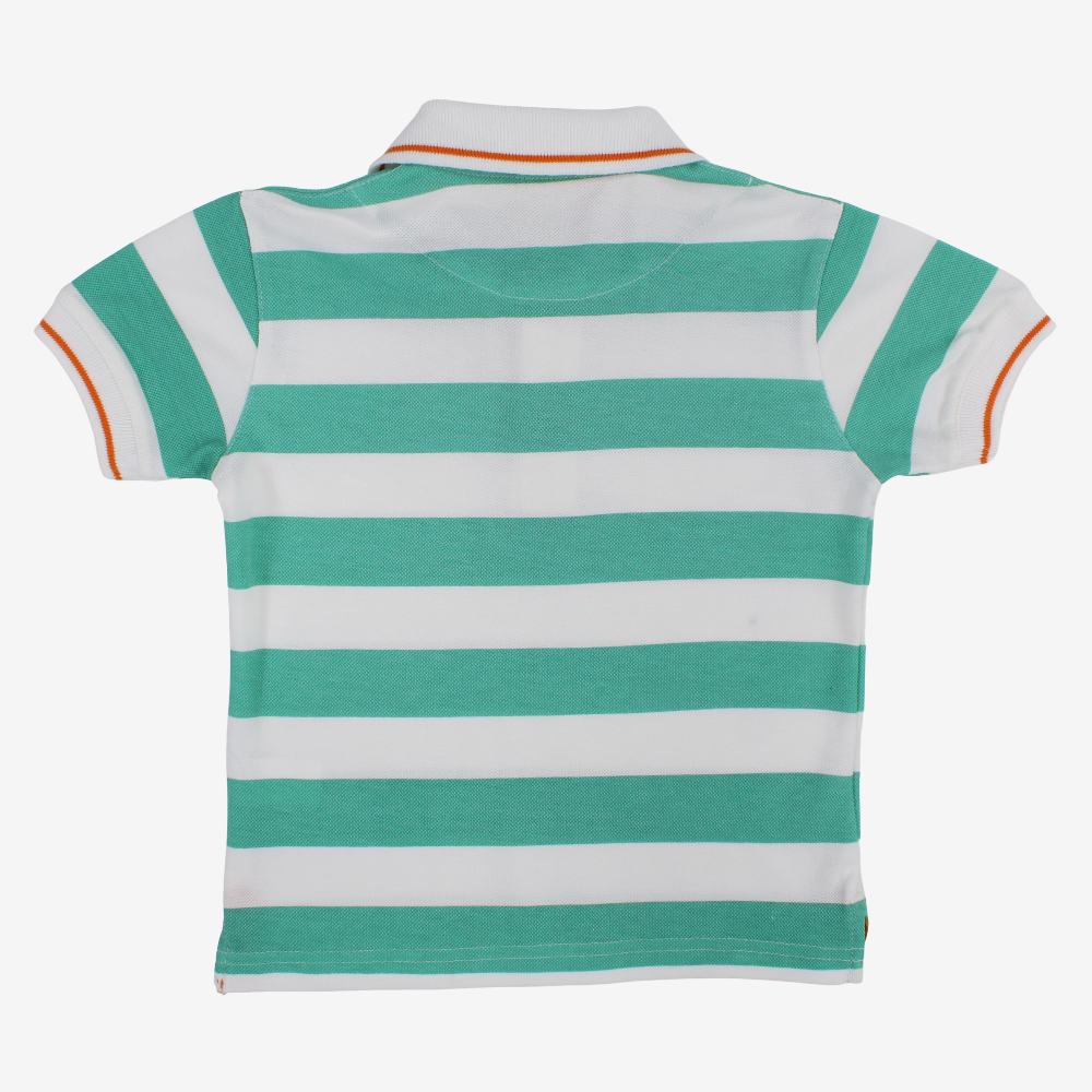Boys Cotton Striped Polo Shirt