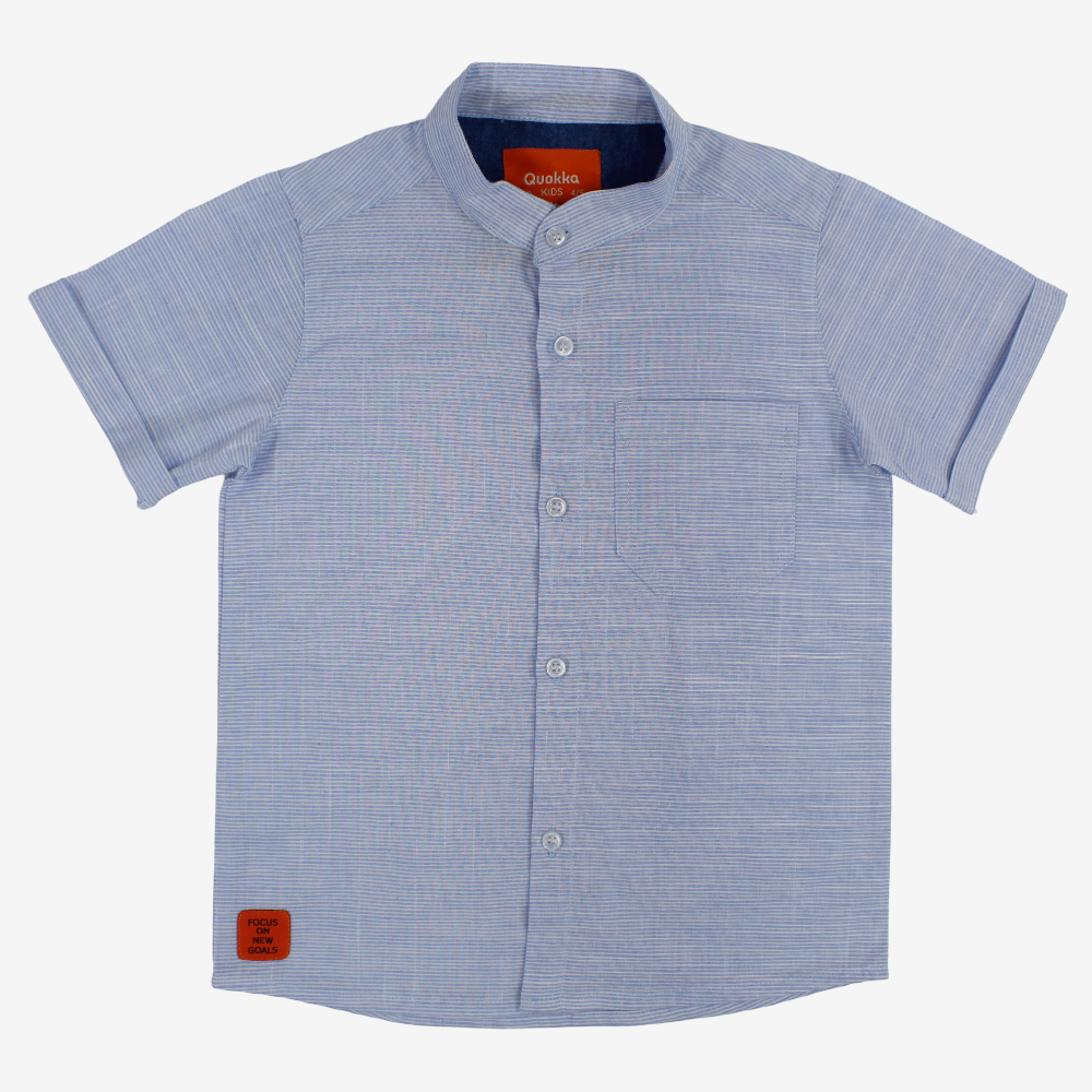Boys Short-Sleeved Cotton Shirt