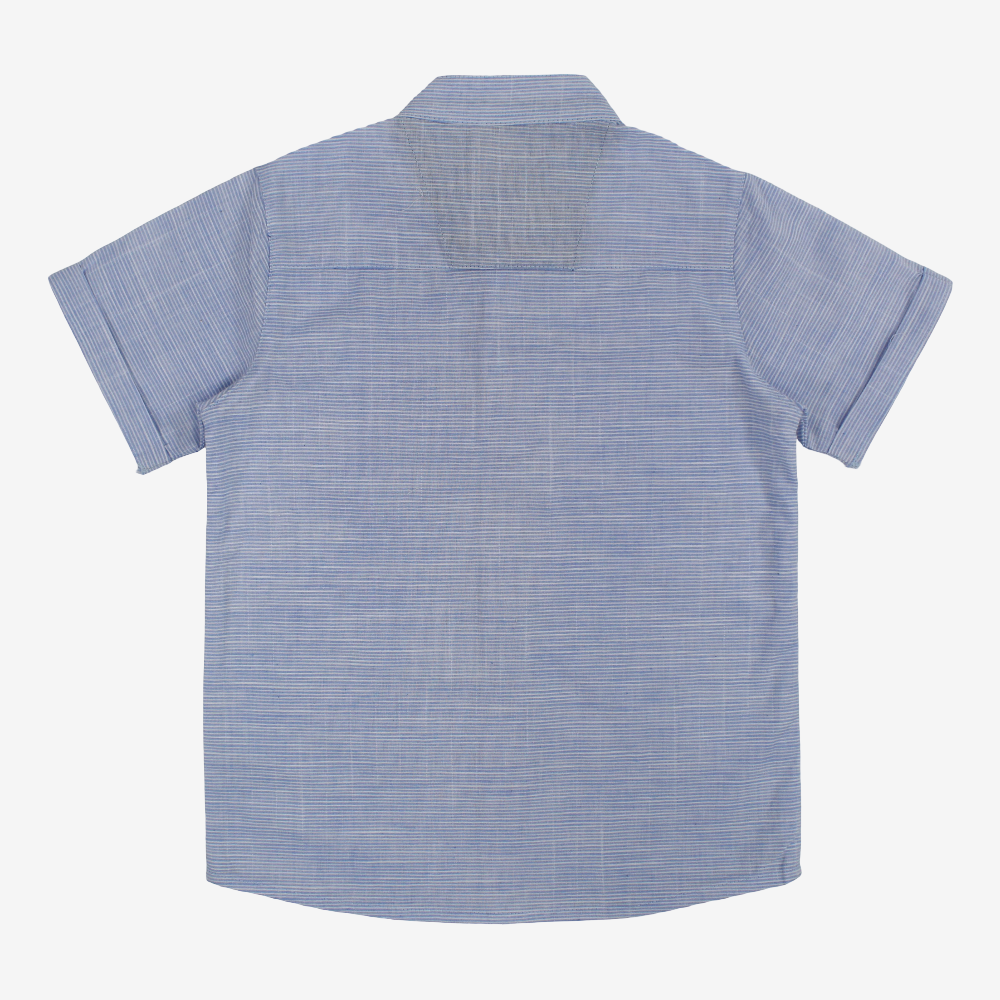 Boys Short-Sleeved Cotton Shirt