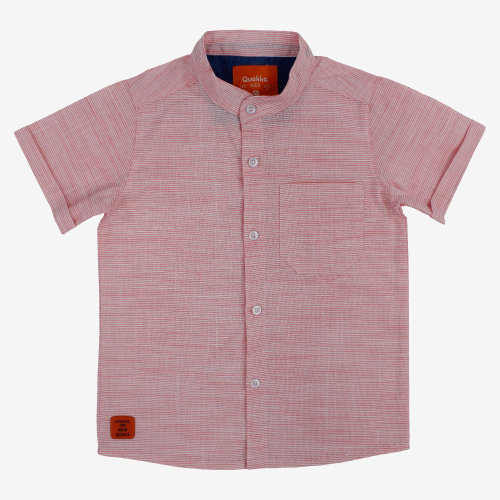 Boys Short-Sleeved Cotton Shirt