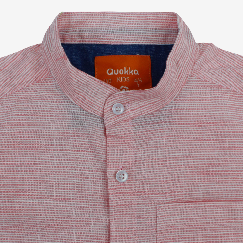Boys Short-Sleeved Cotton Shirt