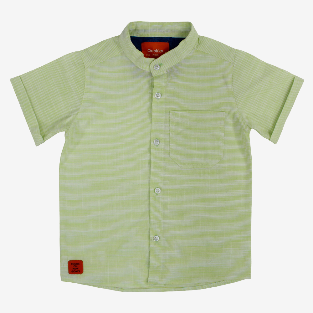 Boys Short-Sleeved Cotton Shirt