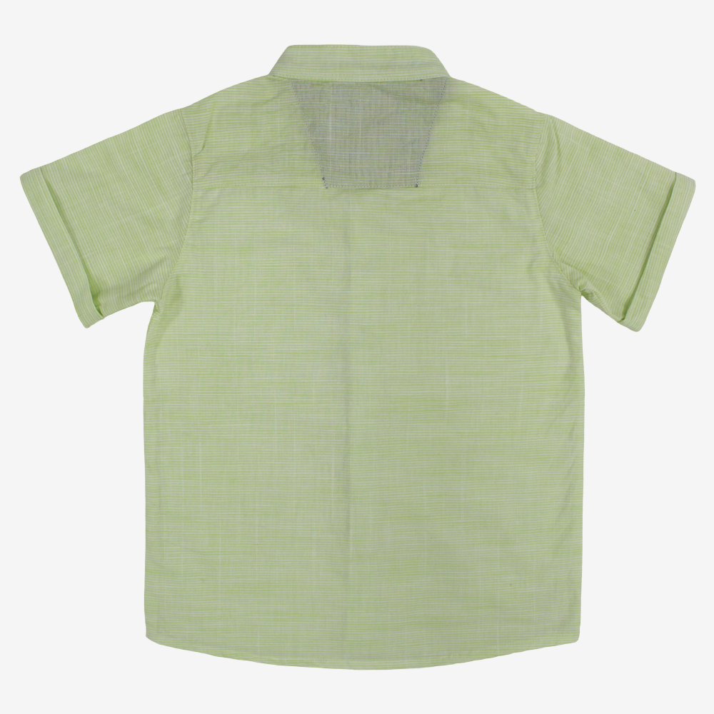 Boys Short-Sleeved Cotton Shirt