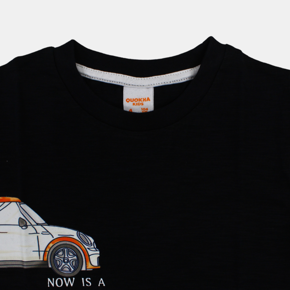 Boys Cotton Short-Sleeved T-Shirt with Cars Design