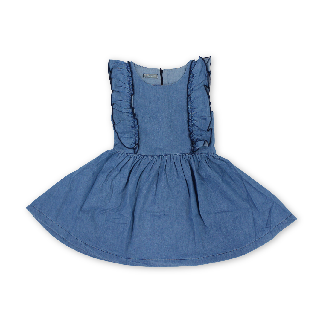 Girls Denim Dress - Clothing - Pompelo