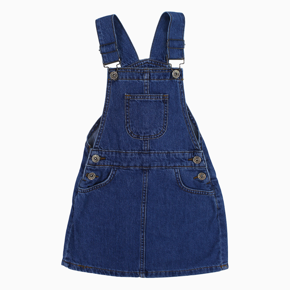 Girls Denim Dress – Navy Blue