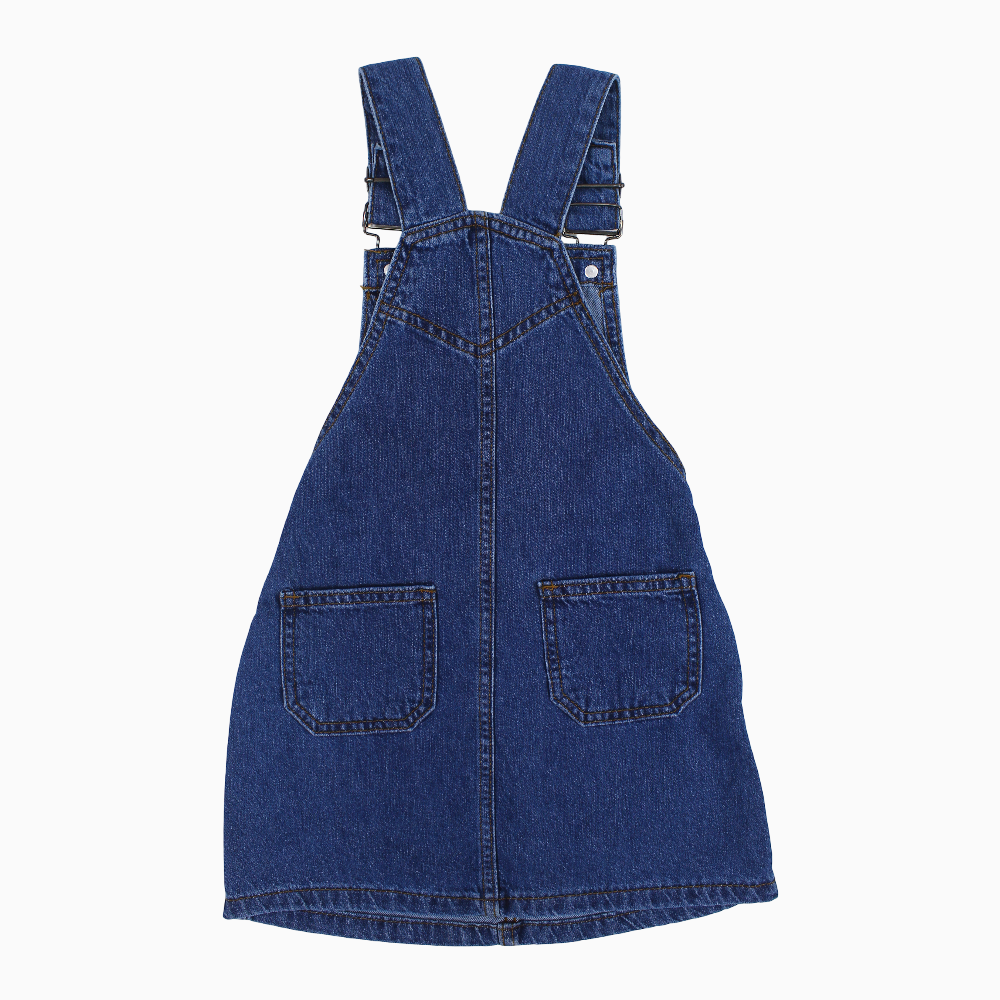 Girls Denim Dress – Navy Blue