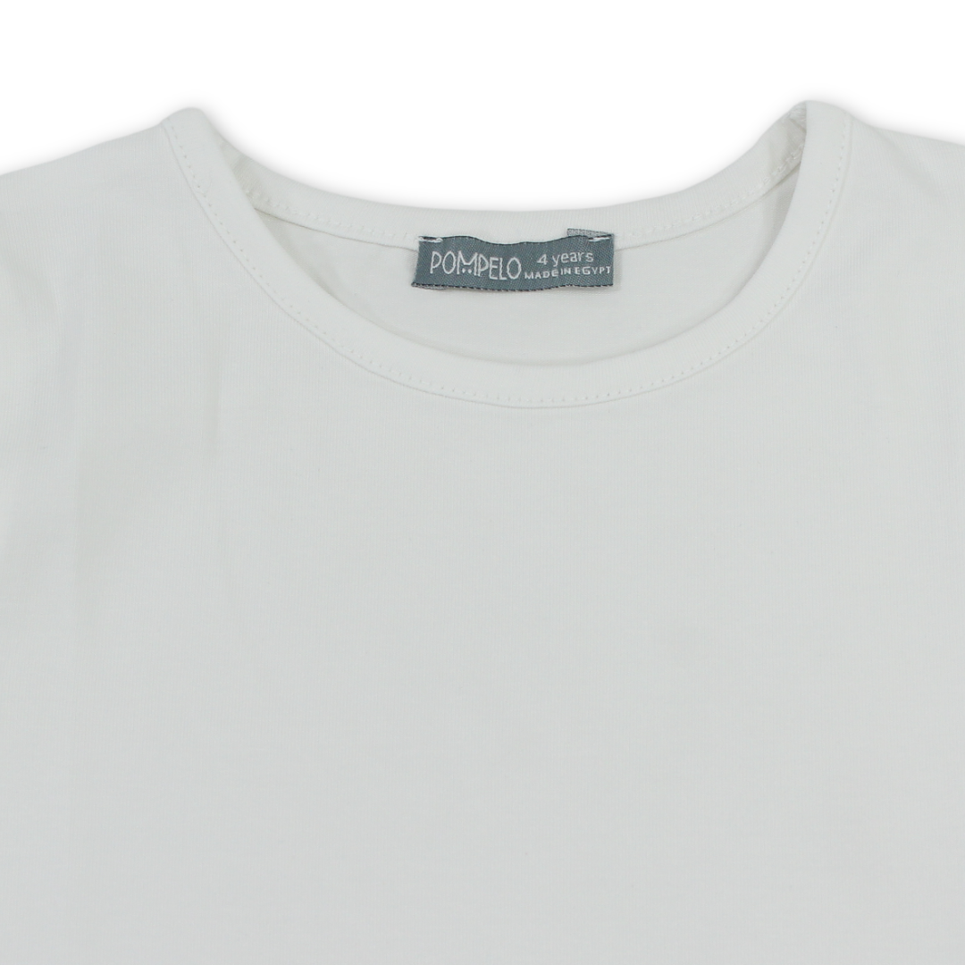 Girls Cotton T-Shirt – White
