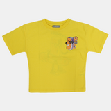 Boys Cotton T-Shirt – Yellow with Skating Can Design