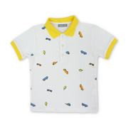 Boys Cotton T-Shirt – White Printed