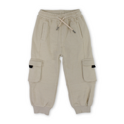 Boys Cotton Sweat Pants – Beige