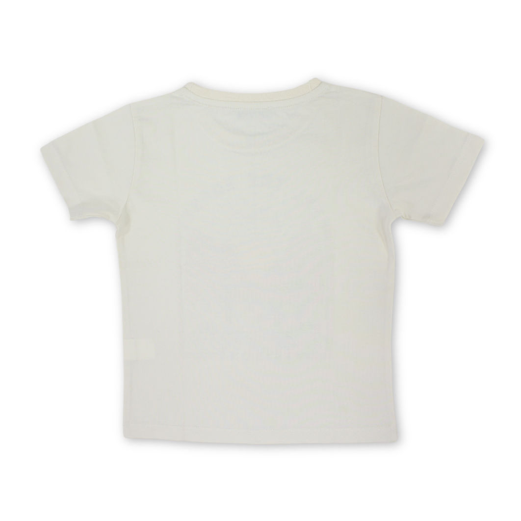 Boys Cotton T-Shirt – Off-White with "Desert Vibes" Print