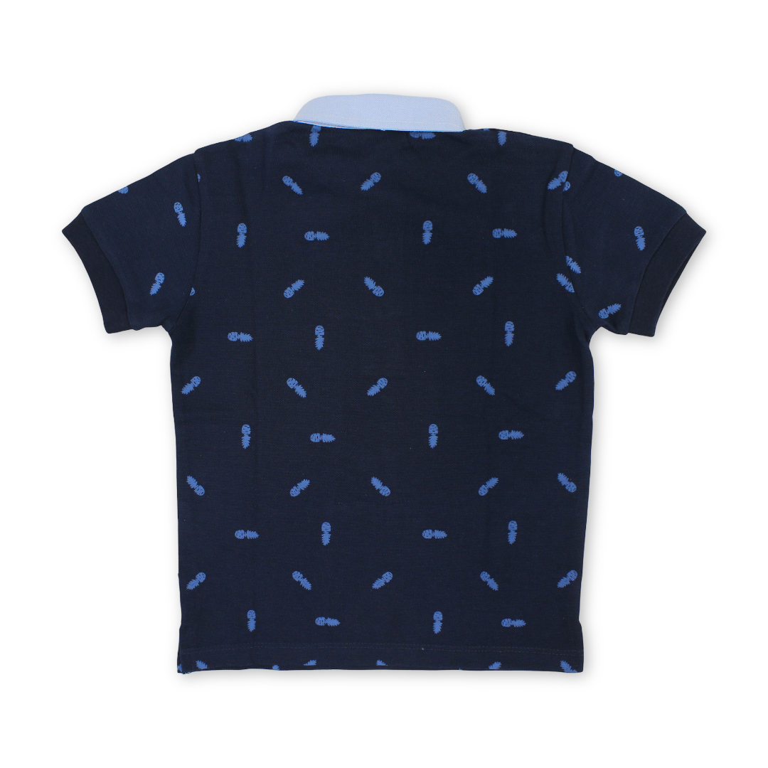 Boys Cotton Polo – Navy