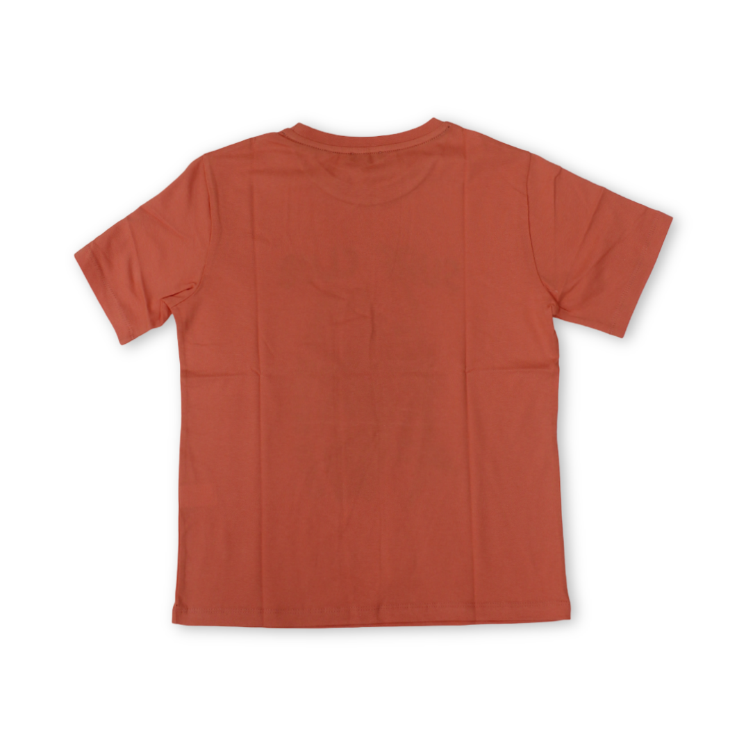 Boys Cotton T-Shirt – Orange with "Surf Club" Print