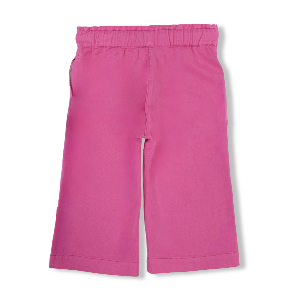 Girls Cotton Gabardine Comfy Pants – Pink