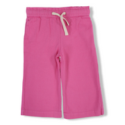 Girls Cotton Gabardine Comfy Pants – Pink