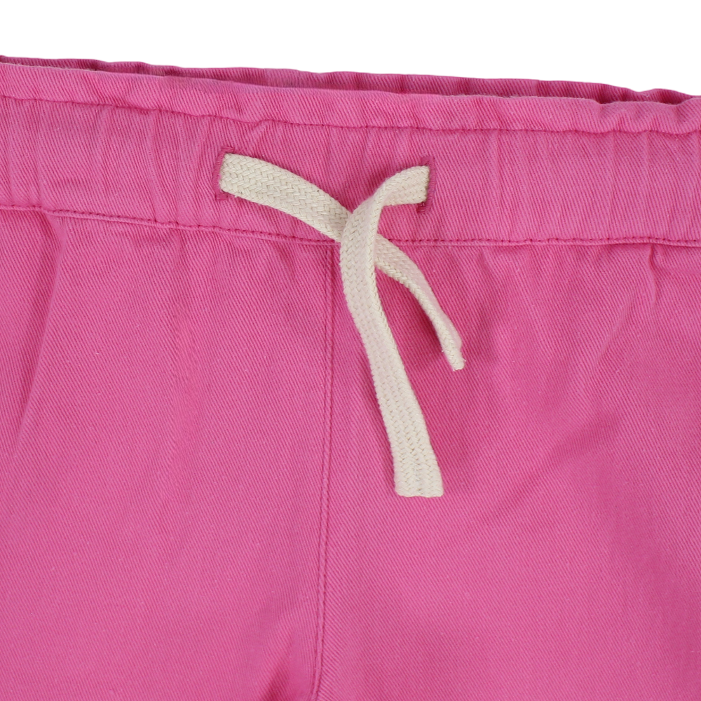 Girls Cotton Gabardine Comfy Pants – Pink