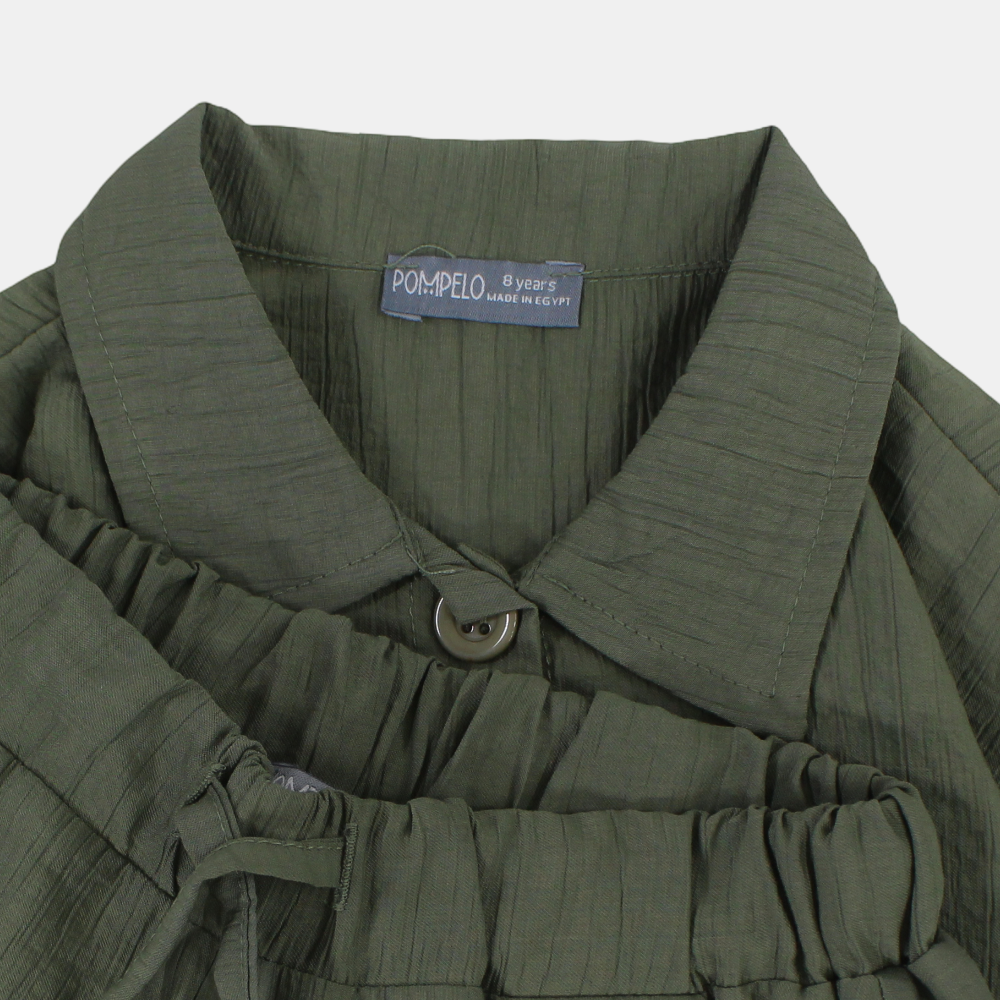 Girls 2-Piece Outfit Set – Dark Olive