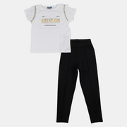 "Shine On" Girls Cotton 2-Piece Outfit Set