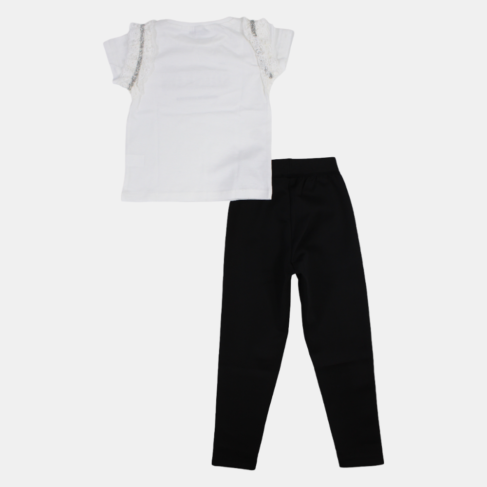 "Shine On" Girls Cotton 2-Piece Outfit Set