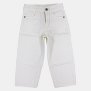 Girls White Gabardine Pants