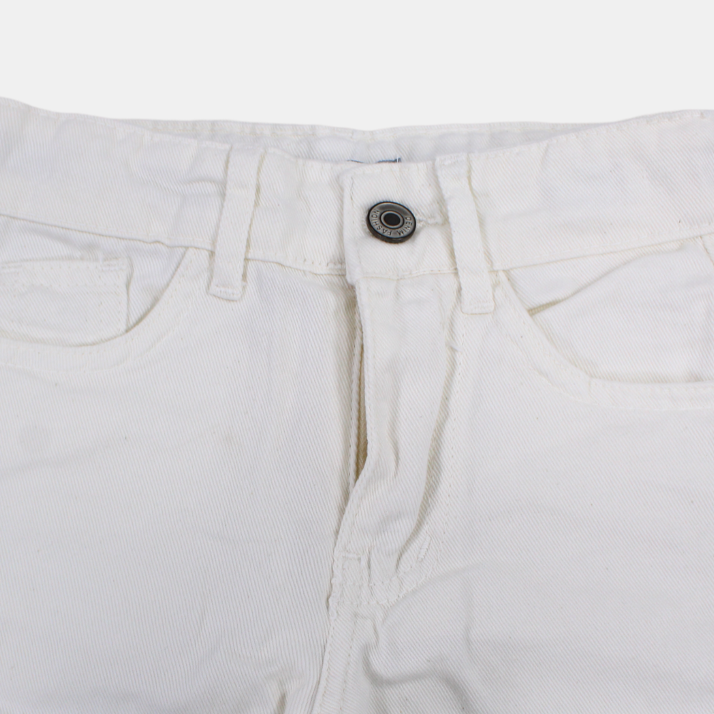 Girls White Gabardine Pants