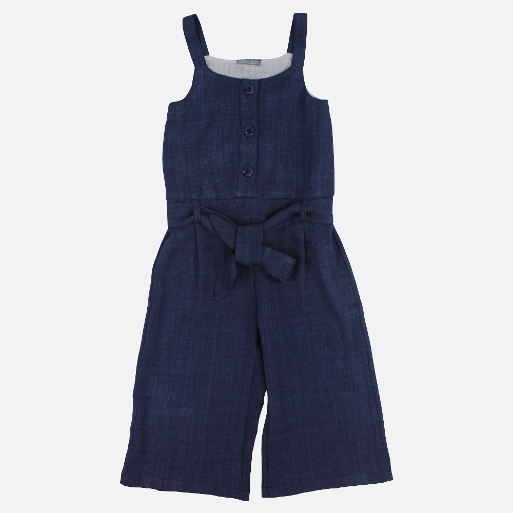Girls Navy Overall