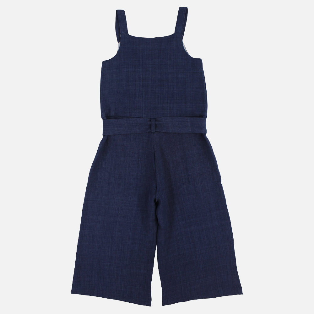 Girls Navy Overall
