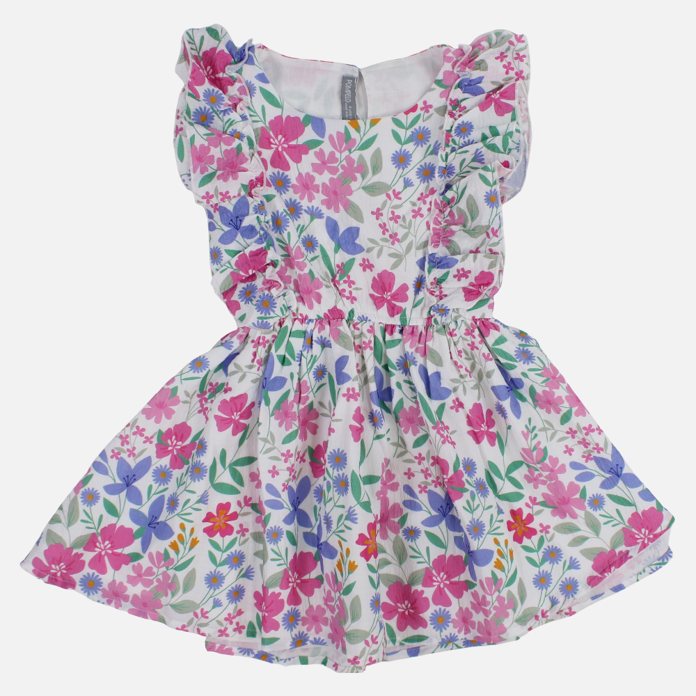 Girls Cotton Dress – Floral Printed