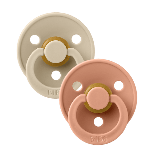BIBS Color Baby Pacifier 2-Pack Latex Size 1 – Vanilla/Peach