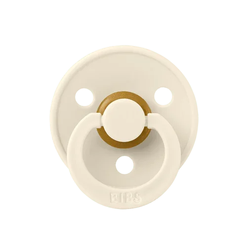 BIBS Color Baby Pacifier 2 Pack Latex Size 1 Ivory/Petrol