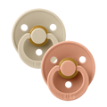 Pack of 2 - BIBS Color Baby Pacifier Latex Size 2 Vanilla/Peach