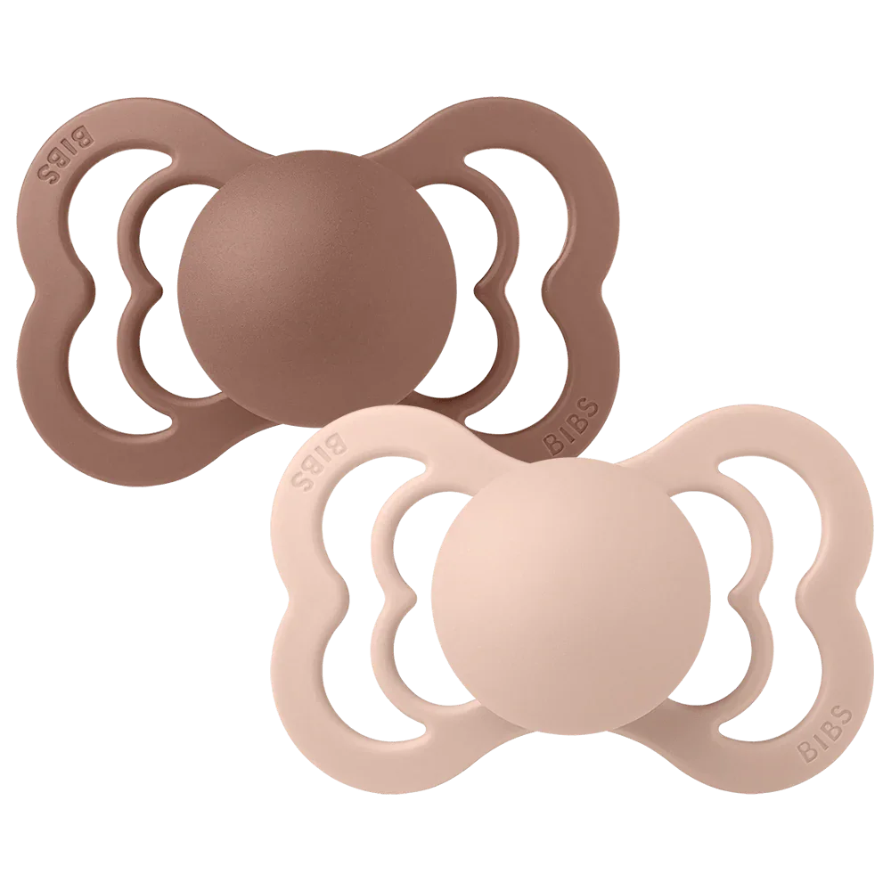 BIBS Supreme Woodchuck & Blush Silicone - Size 1 (Pack Of 2) - Baby Essentials