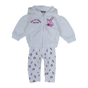 Baby Girls Cotton 2-Pieces Outfit Set – Off-White with Cute Design