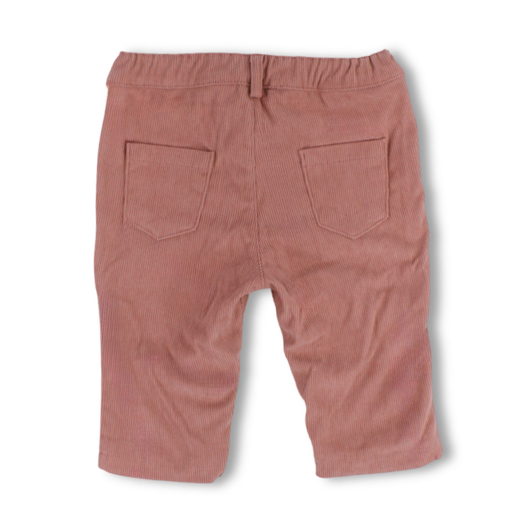 Baby Girls Velvet Pants – Dusty Pink