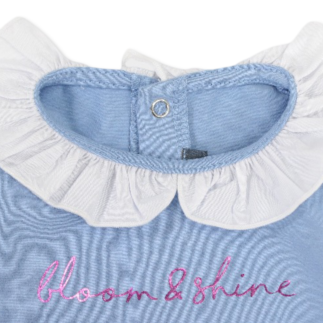 Baby Girls Cotton Blouse – Baby Blue