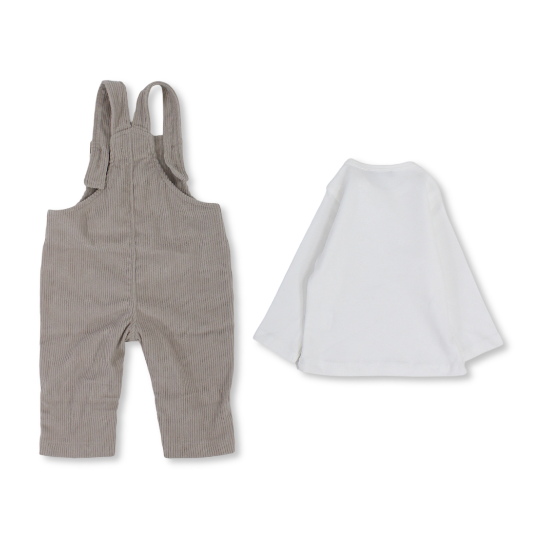 Unisex Baby Velvet 2 Pieces Bodysuit – Coffee