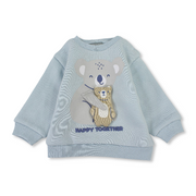 Baby Boys Cotton Sweatshirt – Baby Blue with Koala Design