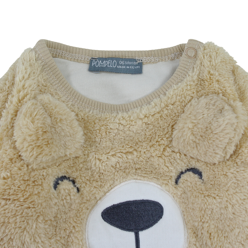 Baby Boys Fur Pullover – Beige