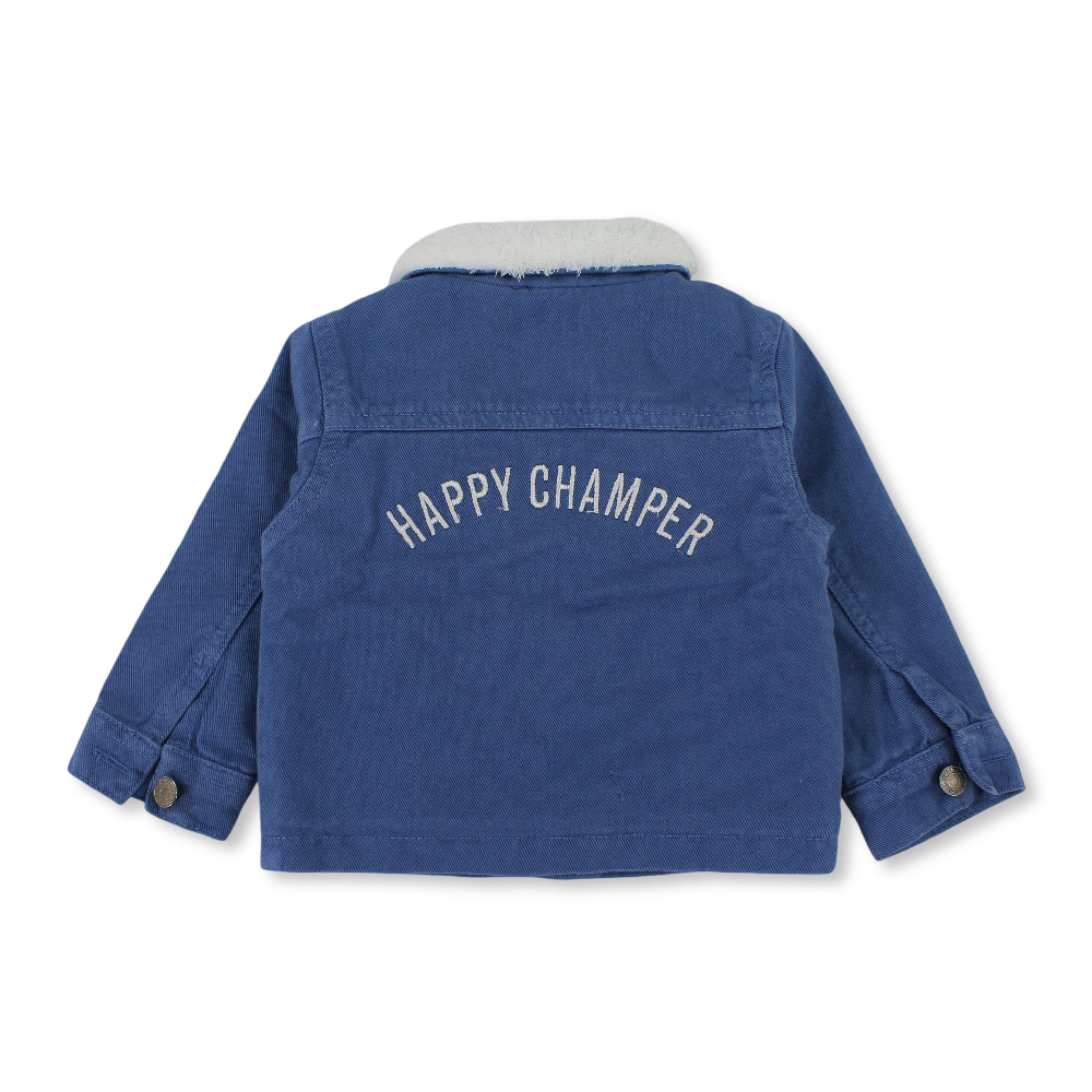 Baby Boys Fur Jacket – Navy