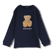 Baby Boys Cotton T-Shirt – Navy with Bear Print