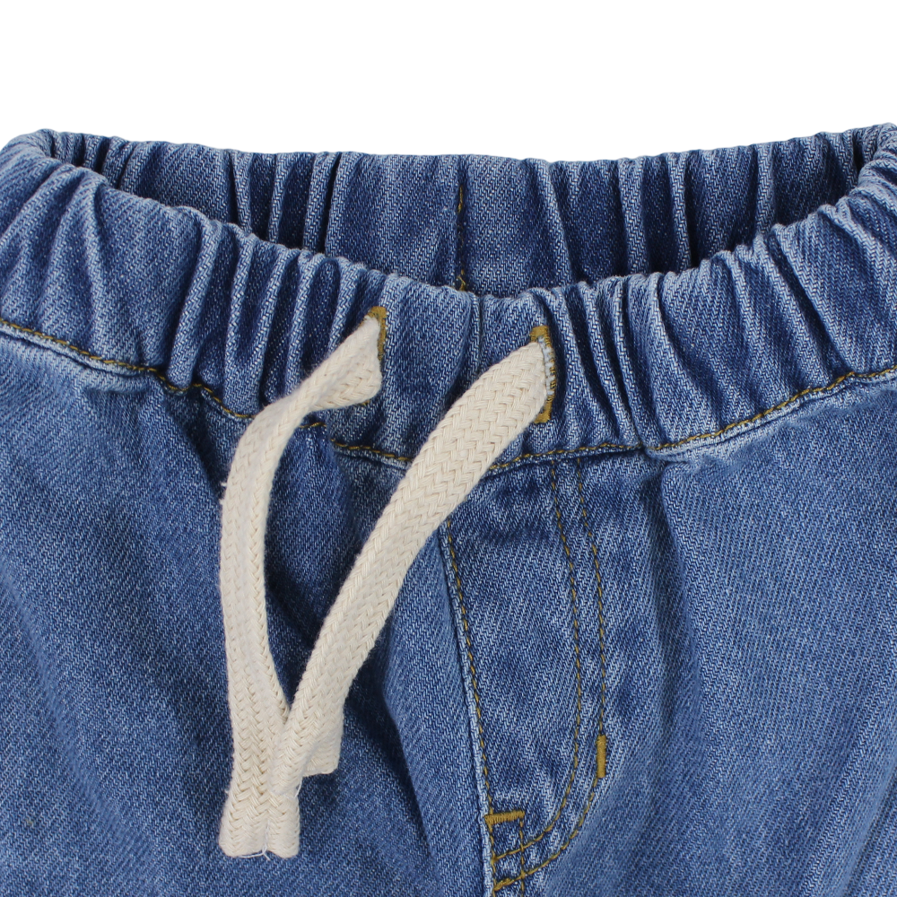 Baby Boys Denim Cargo Pants – Dark Jeans