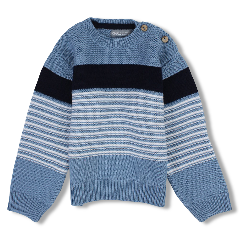 Baby Boys Striped Wool Pullover