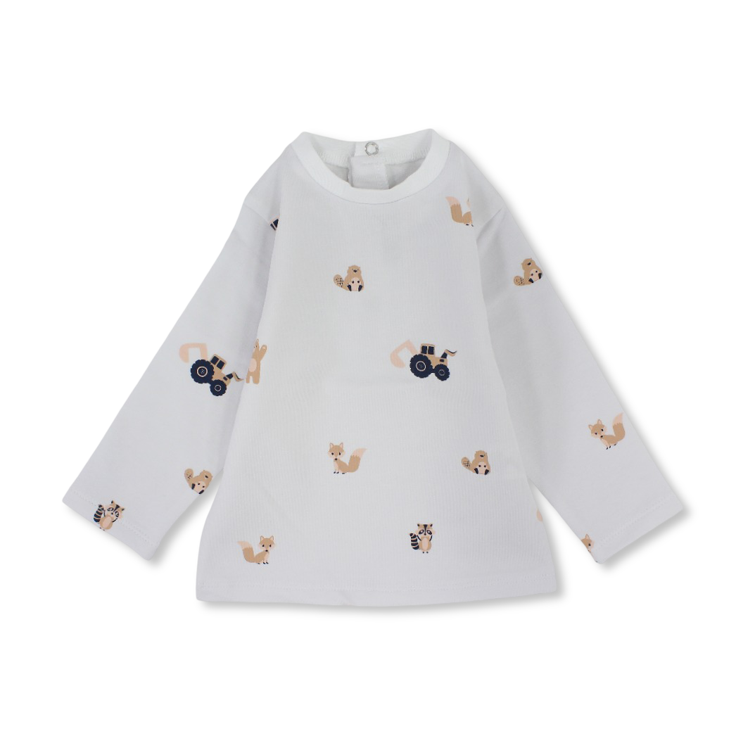 Baby Boys Cotton T-Shirt – White