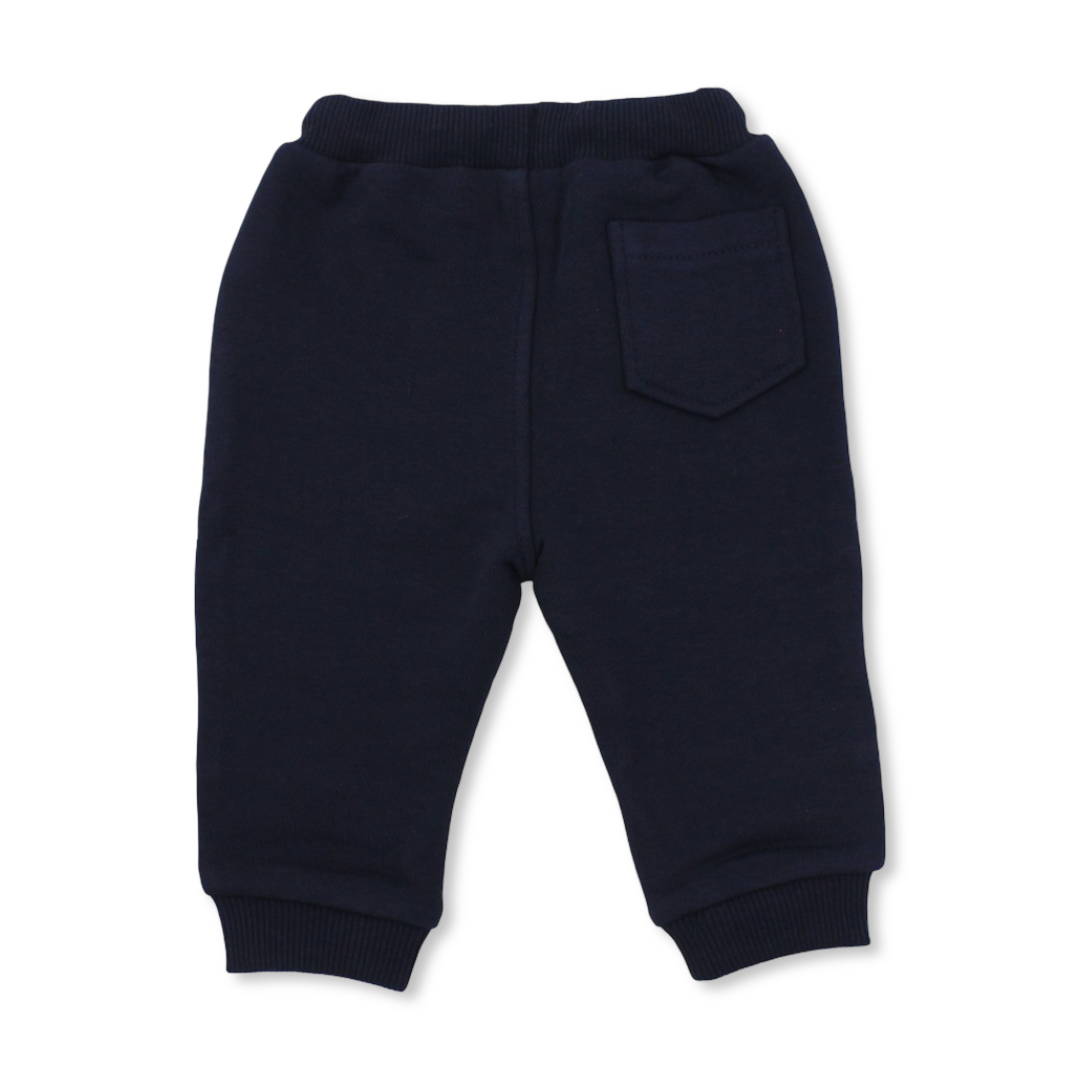 Baby Boys Cotton Sweat Pants – Navy